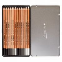 Set of 12 LYRA Rembrandt Polycolor Profi Plus Grey White Black DESIGNER Pencils
