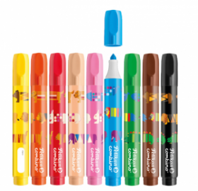 Pelikan Combino Super 411 Πλενόμενοι Μαρκαδόροι Ζωγραφικής Χονδροί σε 9 Χρώματα 814553