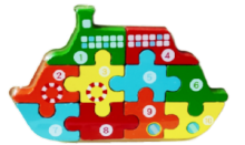 Ξύλινο Παιδικό Εκπαιδευτικό Puzzle 10 τεμάχια Διάφορα