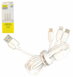 Τριπλό καλώδιο ταχείας φόρτισης Micro/iPhone/Type-C [30601306]