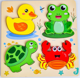  Ξύλινο Παιδικό Εκπαιδευτικό Puzzle ΔΙΑΦΟΡΑ 
