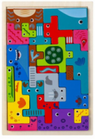  Ξύλινο Παιδικό Εκπαιδευτικό Puzzle Play Tetris 24 τεμάχια Διάφορα