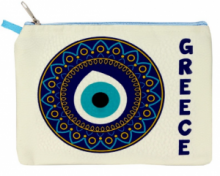 Τσαντάκι Υφασμάτινο Greece & Ματι  19.5x14.5cm Διάφορα