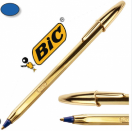 ΣΤΥΛΟ ΔΙΑΡΚΕΙΑΣ BIC CRYSTAL CELEBRATE ΧΡΥΣΟ ΜΠΛΕ 1,0mm
