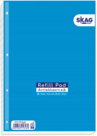 Ανταλλακτικά φύλλα REFILL Κρικ για ντοσιέ Α4 Ριγέ SKAG 50φ 116169