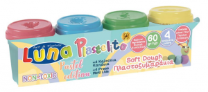 ΠΛΑΣΤΟΖΥΜΑΡΑΚΙ PASTEL 60gr χ 4 ΧΡΩΜΑΤΑ LUNA  000647068