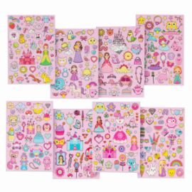 Moxy 8 Φύλλα A5 με Glitter Sticker Princess & Fairy