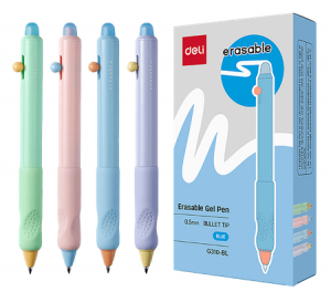 DELI ΣΤΥΛΟ ΚΟΥΜΠΙ GEL ΠΟΥ ΣΒΗΝΕΙ ΜΠΛΕ MΕΛΑΝΙ 0.5mm