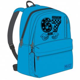 BACKPACK MUST TEAM MONOCHROME CLASSIC 32X19X42CM DOUBLE POCKET 67 BLUE 587873