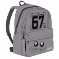 BACKPACK MUST TEAM MONOCHROME CLASSIC 32X19X42CM DOUBLE POCKET 67 GRAY 587874