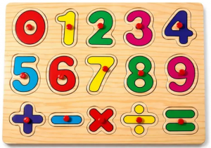  Ξύλινο Παιδικό Εκπαιδευτικό Puzzle Αριθμοί 