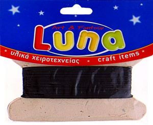 Luna Κορδόνι Δερμάτινο Μαύρο 0.5mm 3,5Μ (620025)
