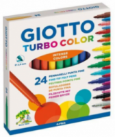 Μαρκαδόροι Ζωγραφικής Giotto Turbo Color Λεπτοί σε 24 Χρώματα 000417000