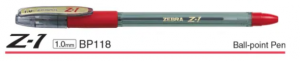 ΣΤΥΛΟ Zebra Z-1 Ballpoint 1.0mm Κόκκινο