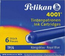 Pelikan 4001 Ανταλλακτικό Μελάνι για Πένα σε Μπλε χρώμα 6τμχ