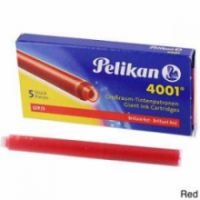 ΜΕΛΑΝΙΑ Pelikan Ink Cartridge 4001 GTP/5 Large Capacity, Red, 5 cartridges 