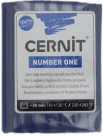 Πολυμερικός πηλός Cernit Number One 62γρ ΜΠΛΕ ΣΚΟΥΡΟ
