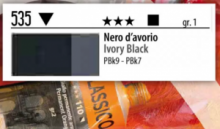 Χρώμα Ζωγραφικής Λαδιού MAIMERI Classico 20ml Νο535 nero d'avorio 