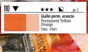 Χρώμα Ζωγραφικής Λαδιού MAIMERI Classico 20ml Νο110 giallo permanente arancio 