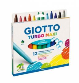 Μαρκαδόροι Ζωγραφικής Giotto Turbo Maxi 12τμχ Χονδροί 076200 - 454000
