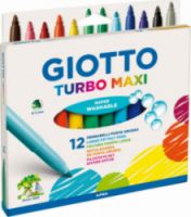 Μαρκαδόροι Ζωγραφικής Giotto Turbo Maxi 12τμχ Χονδροί 076200