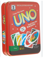  Επιτραπέζιο παιχνίδι UNO Game Card Metal Case