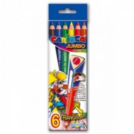 Ξυλομπογιές Carioca Jumbo Triangular 6 Τεμάχια 