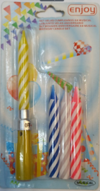 ΚΕΡΑΚΙΑ Gerimport birthday candles musical 5 x 12 cm wax 4 pieces