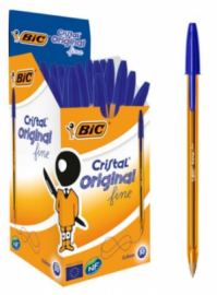 Bic Στυλό  Ballpoint 0.8mm με Μπλε Mελάνι Cristal Original Fine