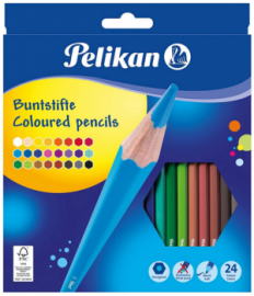 Pelikan Ξυλομπογιές Coloured Εξαγωνικές Συσκευασία 24 Τεμαχίων 724013
