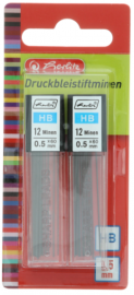 Herlitz Μύτες Μηχανικού Μολυβιού HB 0.5mm-2x12Τμχ