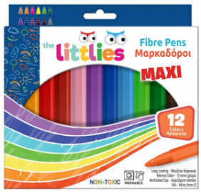 Μαρκαδόροι Ζωγραφικής Χοντροί 12 Τεμάχια The Littlies (000646034)