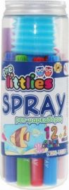 Μαρκαδόροι Ζωγραφικής The Littlies 12 Χρώματα και 2 Στενσιλ Σπρεϊ 646528