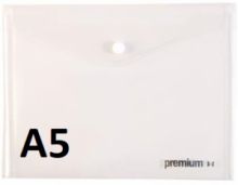  Premium Φάκελος Πολυπροπυλενίου Με Κουμπί Α5 Διαφανο