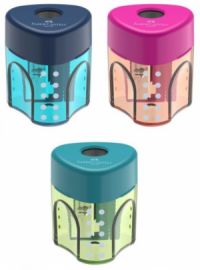 Faber Castell mini grip Ξύστρα βαρελάκι με μία τρύπα Αuto Δίχρωμη 183405