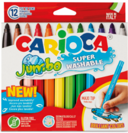 Μαρκαδόροι Carioca Jumbo Maxi (12 Τεμάχια)