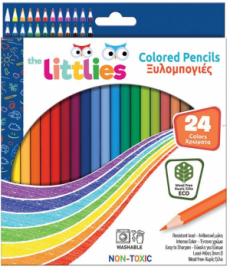 The Littlies Ξυλομπογιές Wood Free 24Τμχ 646757