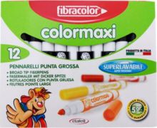 Μαρκαδόροι Fibracolor colormaxi μαύροι 12τεμ. 5gr. ink
