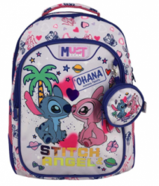 Σχολική Τσάντα Πλάτης Δημοτικού Disney Stitch - Angel Ohana Must Team 3 Θήκες 000565773