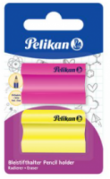 Γομα Pelikan Radierer NEON RBH/2/B mit Bleistifthalter Blister 2τεμ 818094