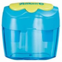 Pelikan Ξύστρα Πλαστική Διπλή Βαρελάκι Flower Γαλάζια 700696