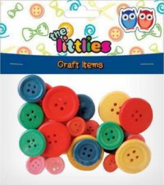 Κουμπιά ξύλινα χρωματιστά 24τεμ the littlies 646606