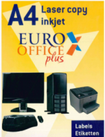 Αυτοκόλλητες Ετικέτες Α4 Euro Office 38x21mm 100φ