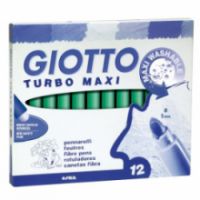 Giotto Μαρκαδόροι Turbo Maxi Χοντροί 12τεμ Πράσινο Ανοιχτό