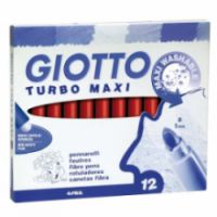 Giotto Μαρκαδόροι Turbo Maxi Χοντροί 12τεμ Κοκκινο