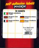Markin ετικέτες 34x21mm 20/σελ.10φ 19541-2