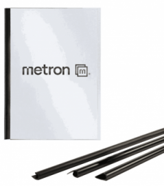 METRON ΡΑΧΕΣ ΒΙΒΛΙΟΔΕΣΙΑΣ  6mm. ΜΑΥΡΕΣ 25τμχ.