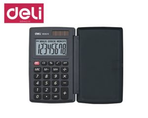 DELI ΑΡΙΘΜΟΜΗΧΑΝΗ 8 ΨΗΦΙΩΝ ΜΠΑΤΑΡΙΑ/ΗΛΙΑΚΗ 10,4x6,3x1,1cm ΓΚΡΙ