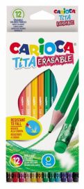 Carioca Tita Erasable Σετ Ξυλομπογιές με Γόμα 12τμχ  42897