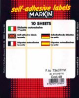 Markin ετικέτες 73x37mm 6/σελ.10φ 19541-4
